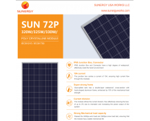 Tấm pin năng lượng mặt trời SUNERGY 320w - Poly 